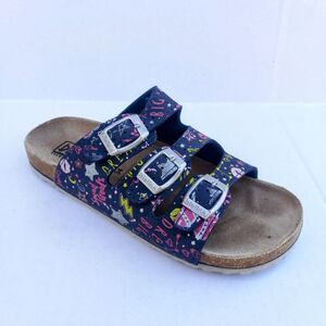 Bioline Sandals Triple Strap Slide On Sandals-Size 34/US 3-Leather-Adjustable